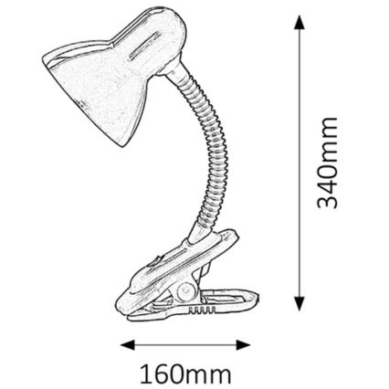 Rabalux - Lampe à pince 1xE27/40W/230V