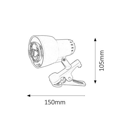 Rabalux - Lampe à pince Clip 1xE14/40W/230V blanche