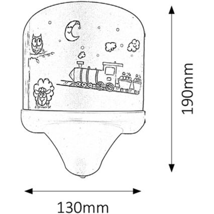 Rabalux - Wandlamp voor kinderen E14/7W