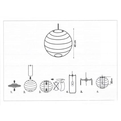Rabalux 4631 - Abat-jour pour suspension enfant SHEPHERD E27 d. 40 cm