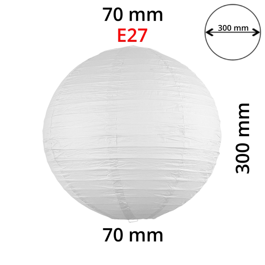 Rabalux 4894 - Lampenkap voor plafondlamp RICE wit E27 Ø 30 cm