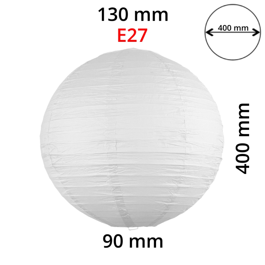 Rabalux 4898 - Abat-jour pour suspension RICE blanc E27 d. 40 cm