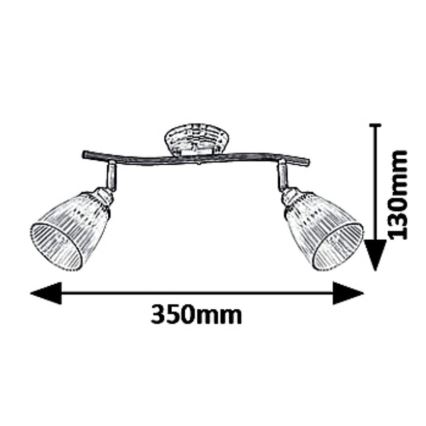 Spot 2xE14/40W/230V