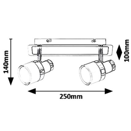 Rabalux - LED Spot HAROLD 2xLED/5W/230V IP44