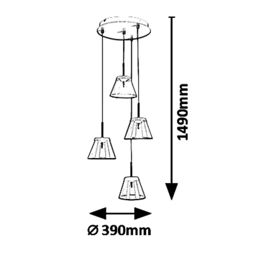 Rabalux - Suspension filaire LED AVIANA 4xLED/6W/230V
