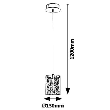 Rabalux 5043 - LED Hanglamp aan koord ASTRELLA LED/6W/230V