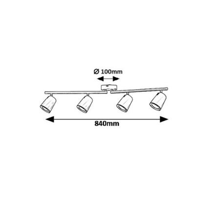 Rabalux 5048 - LED Spot SOLANGE 4xLED/6W/230V