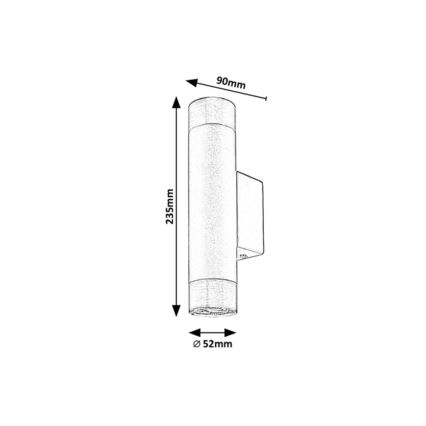 Rabalux - Wand Lamp ZIRCON 2xGU10/5W/230V