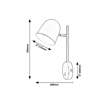 Rabalux - Wand Lamp EGON 1xE14/40W/230V wit