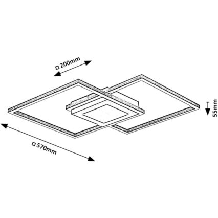 Rabalux - Plafonnier LED/40W/230V 57x57 cm