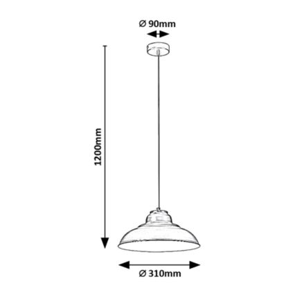 Rabalux - Hanglamp aan een koord 1xE27/60W/230V