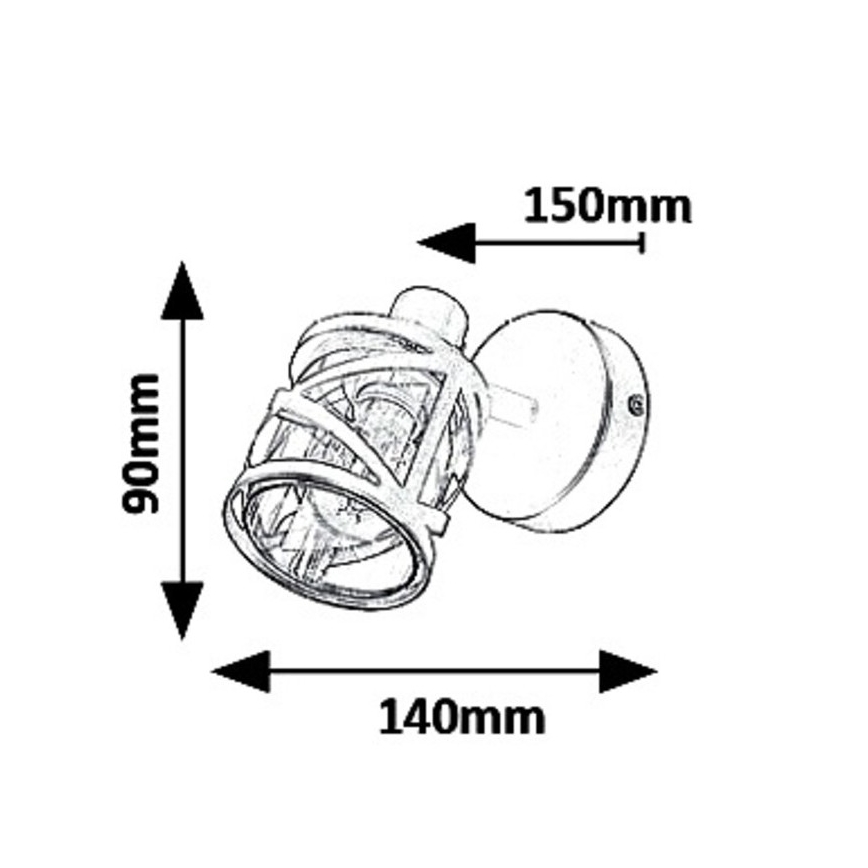 Rabalux 5335 - Wandspots OBERON 1xE14/40W/230V