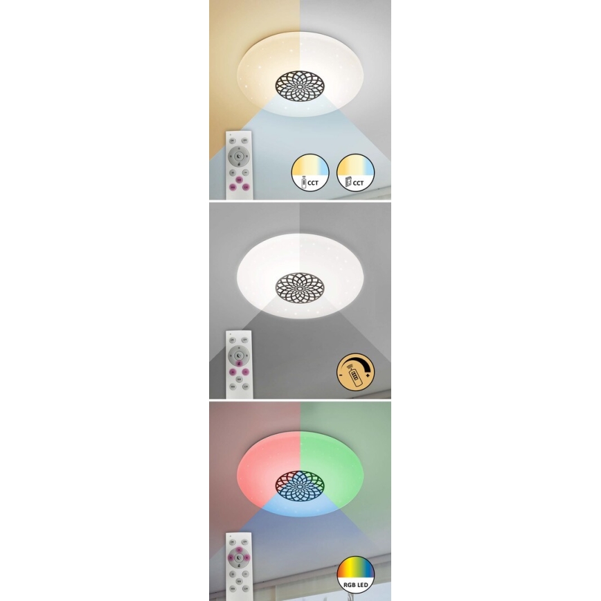 Rabalux - Dimbare LED RGB plafondlamp LED/40W/230V 3000-6500K Wi-Fi Tuya diameter 60 cm + afstandsbediening