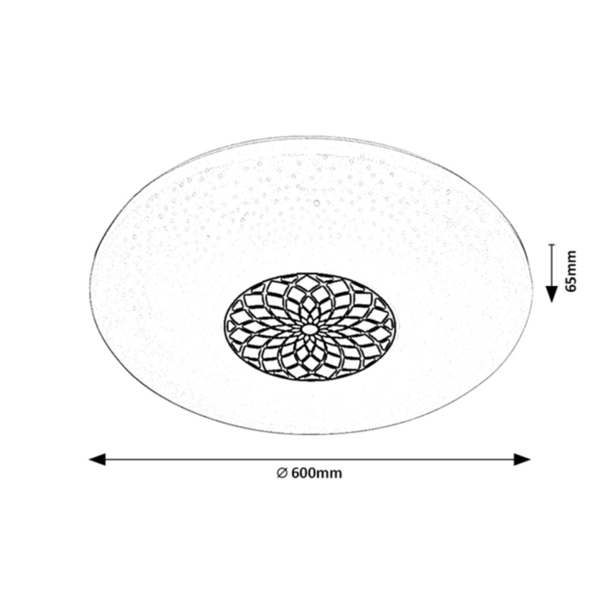 Rabalux - Dimbare LED RGB plafondlamp LED/40W/230V 3000-6500K Wi-Fi Tuya diameter 60 cm + afstandsbediening