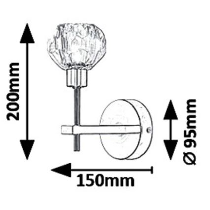 Rabalux 5394 - Wandlamp KASSIA 1xG9/5W/230V