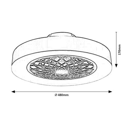 Rabalux - Dimbare LED Plafond Lamp met Ventilator LED/35W/230V 3000-6000K + afstandsbediening