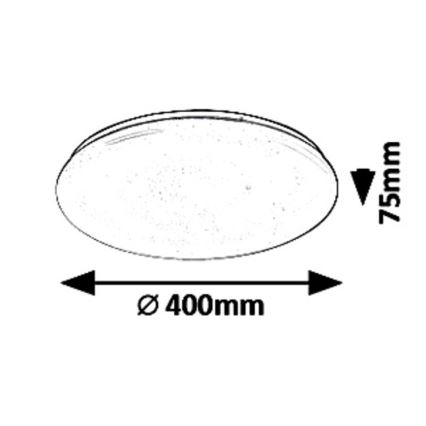 Rabalux - Plafonnier à intensité variable LED/36W/230V + télécommande 3000K - 6500K