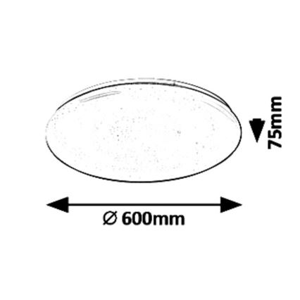 Rabalux - Dimbare LED-plafondlamp LED/60W/230V + afstandsbediening pr. 60 cm