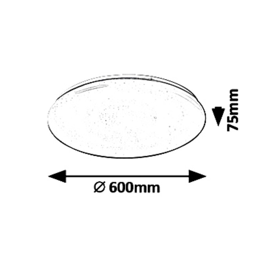 Rabalux 5450 - LED Plafondverlichting dimbaar DANNY LED/60W/230V