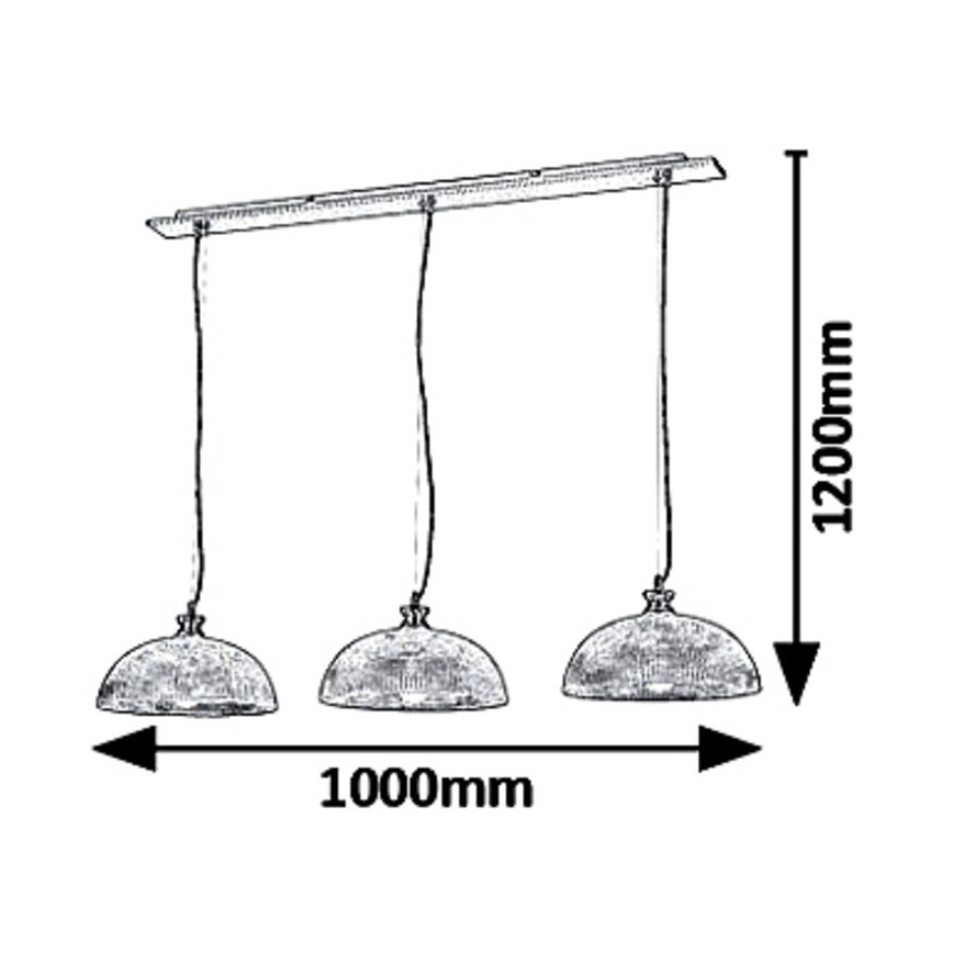 Rabalux 5460 - Hanglamp aan koord PETRINA 3xE27/40W/230V