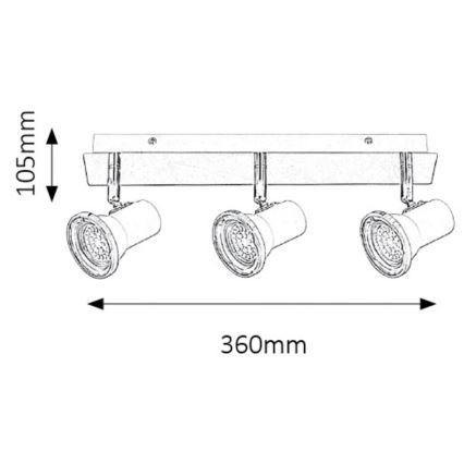 Rabalux - LED Badkamerspot 3xGU10/4,5W/230V IP44