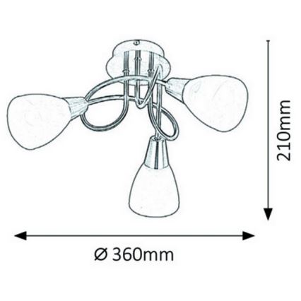 Rabalux - Lustre 3xE14/40W/230V chrome mat