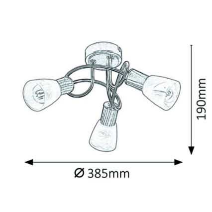 Rabalux - Plafondlamp 3xE14/40W/230V