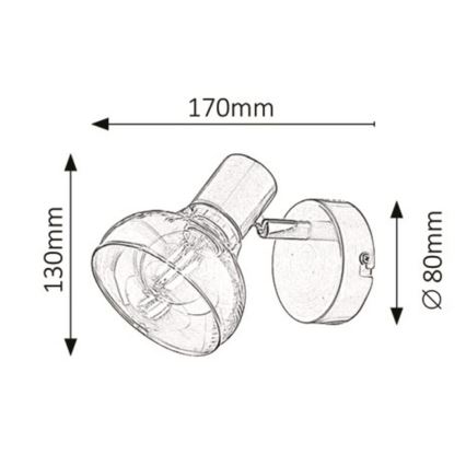 Rabalux - Applique murale 1xE14/40W/230V or