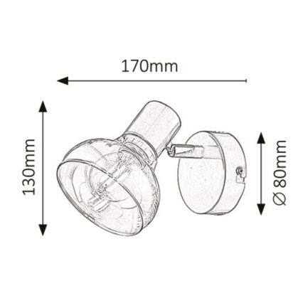 Rabalux - Applique murale 1xE14/40W/230V Chrome brillant