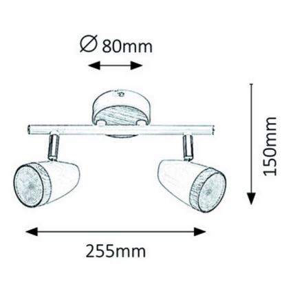 Rabalux 5565 - LED Spot KAREN 2xLED/4W/230V