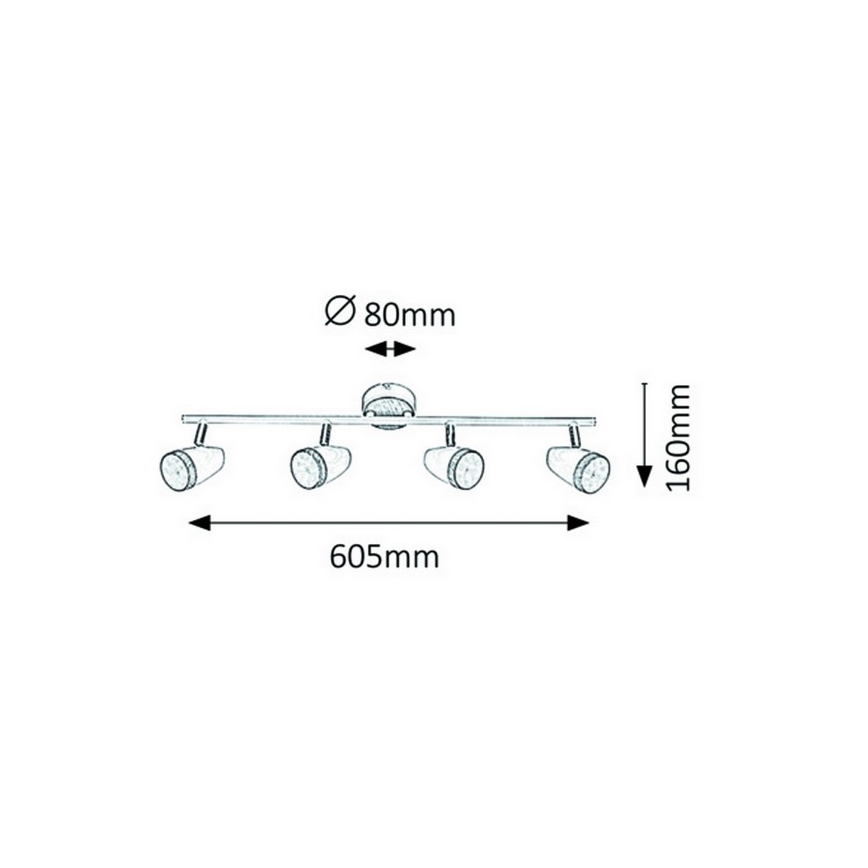 Rabalux 5567 - Spot LED KAREN 4xLED/4W/230V