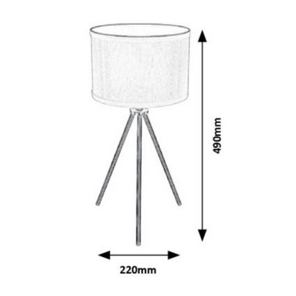 Rabalux - Lampe de table 1xE27/60W/230V