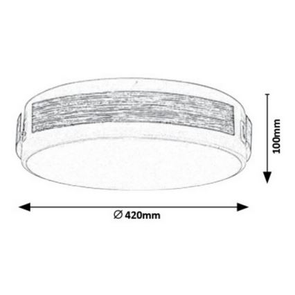 Rabalux - LED Plafondlamp dimbaar LED/24W/230V
