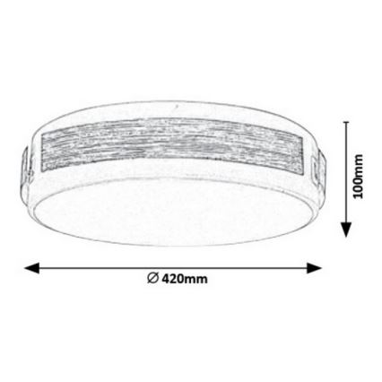 Rabalux - Plafonnier LED à intensité modulable LED/24W/230V