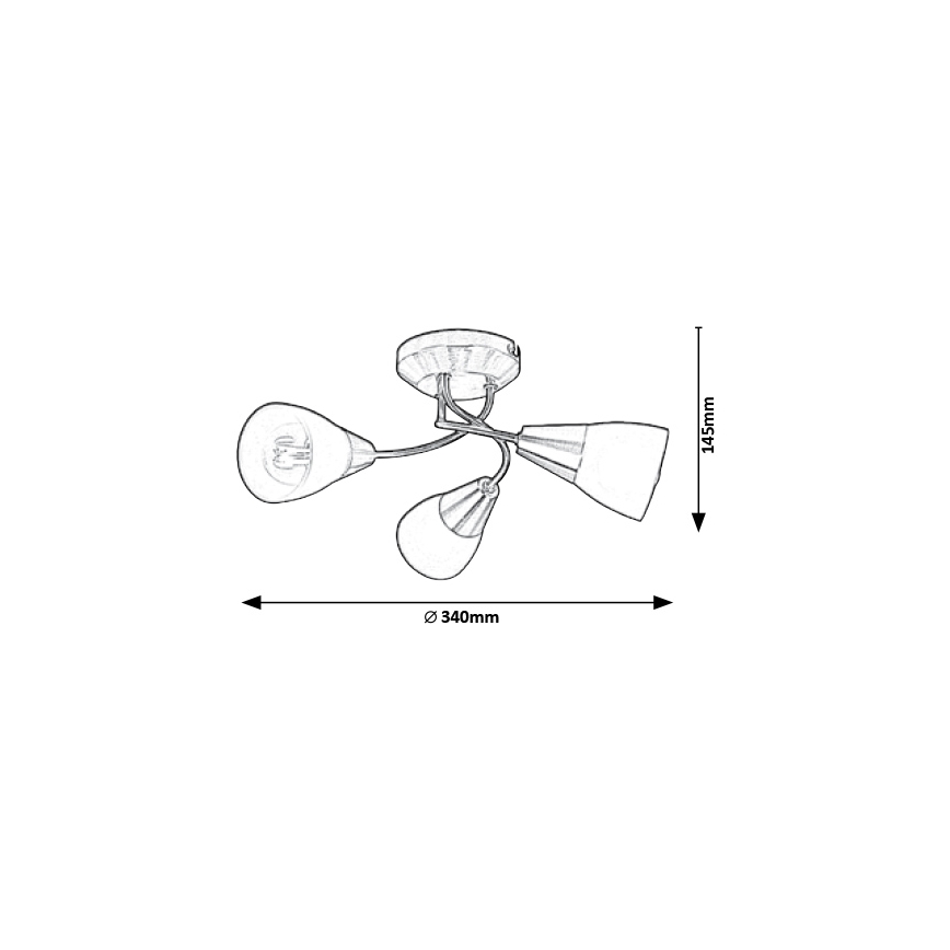 Rabalux - Plafondlamp 3xE14/40W/230V diameter 34 cm