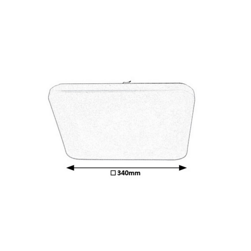 Rabalux - LED Plafondlamp dimbaar met afstandsbediening LED/16W/230V
