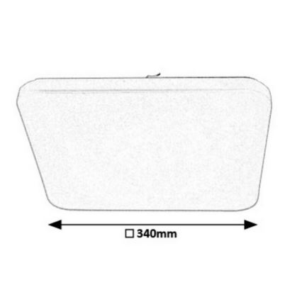 Rabalux - Plafonnier LED dimmable LED/16W/230V 34x34 cm + télécommande