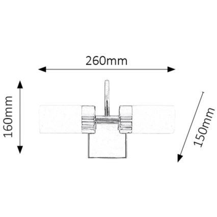 Rabalux - LED Badkamer spiegelverlichting 2xLED/4W/230V  IP44