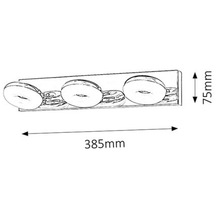 Rabalux - Luminaire LED salle de bain 3xLED/5W/230V IP44