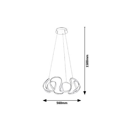 Rabalux - LED Hanglamp aan koord LED / 38W / 230V