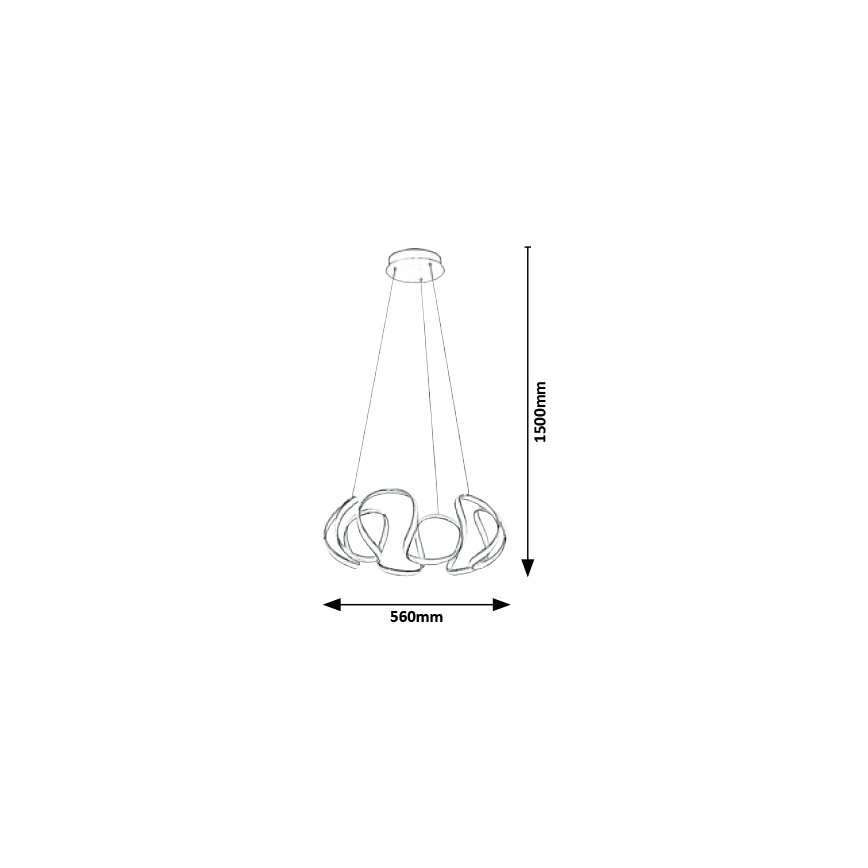 Rabalux - LED Hanglamp aan koord LED / 38W / 230V