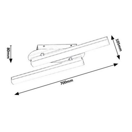 Rabalux - Applique murale salle de bain LED/18W/230V IP44