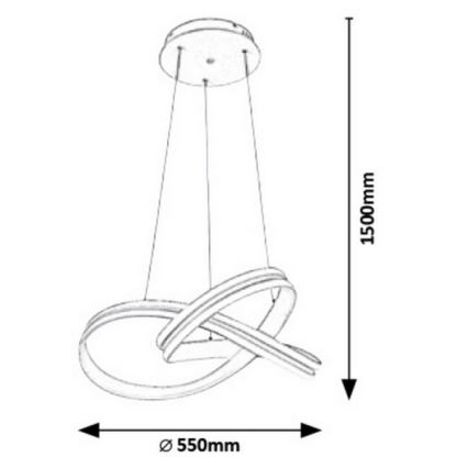 Rabalux - Suspension fil LED/60W/230V