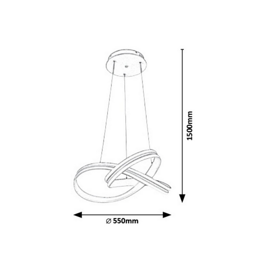 Rabalux - Suspension fil LED/60W/230V
