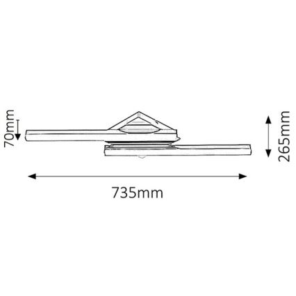 Rabalux - Applique murale LED salle de bain 2xLED/12W IP44