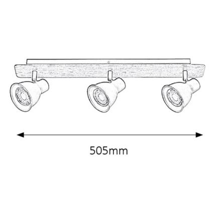 Rabalux - Spotlamp 3xGU10/35W/230V