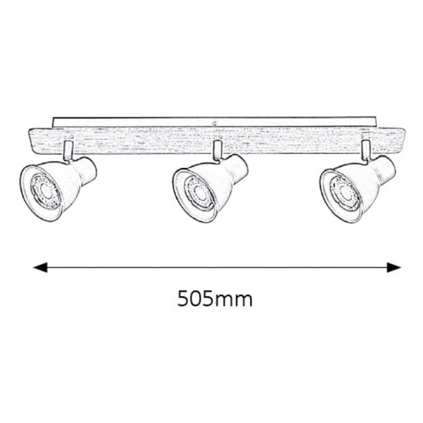 Rabalux - Spotlamp 3xGU10/35W/230V