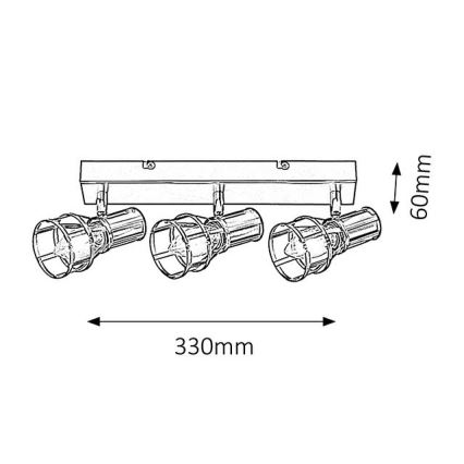 Rabalux 5960 - Spot ARIA 3xE14/40W