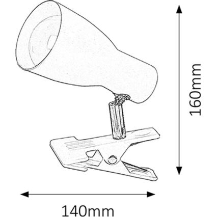 Rabalux - Clips Spot 1xE27/20W/230V