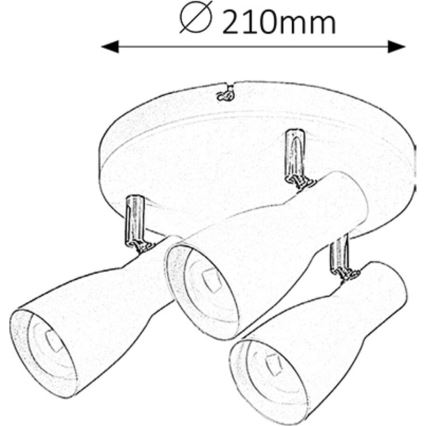 Rabalux - Spot 3xE27/20W/230V